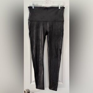 Spanx Black High-Waisted Faux Leather Leggings - Size 1X